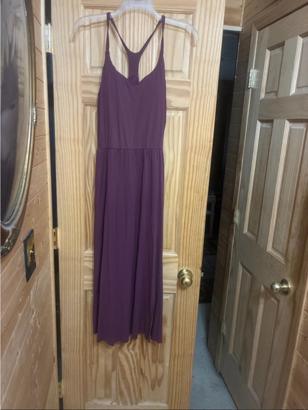 HALARA Plum Racerback Sleeveless Maxi Dress